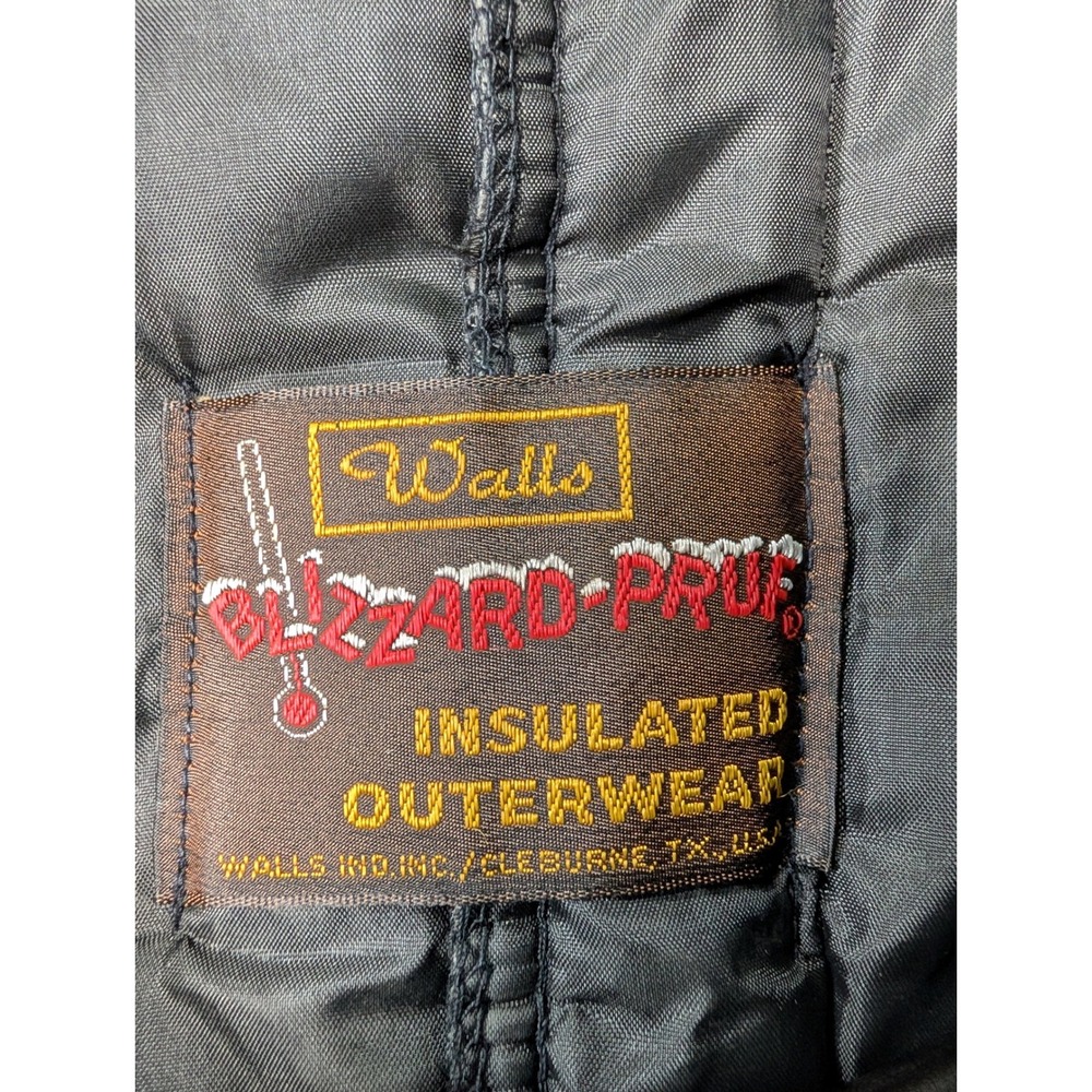 Walls Blizzard-Pruf Insulated Snow Suit Mens Medium Tall Black Yellow Stripe - Picture 5 of 9